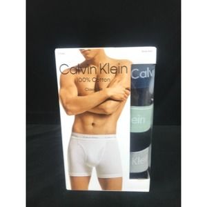 Calvin Klein Men's Boxer Briefs 3-Pack Classic Fit Cotton Black 2XL New